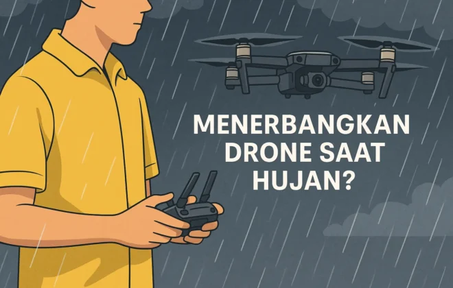 resiko menerbangkan drone saat hujan