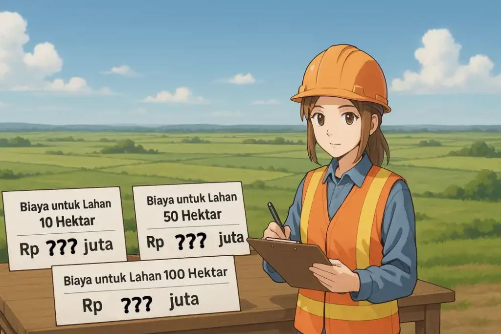 berapa biaya pemetaan drone 10 50 100 hektar indonesia