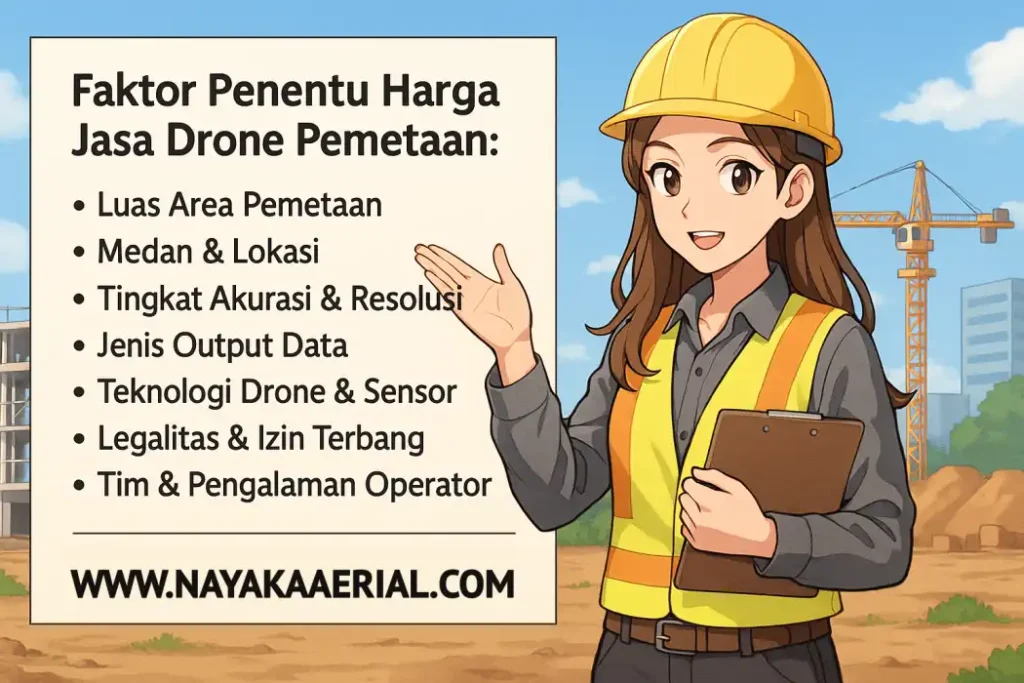 Faktor Penentu Harga Jasa Drone Pemetaan: Dari Luas Lahan hingga Output Data faktor penentu harga jasa pemetaan drone indonesia 2025