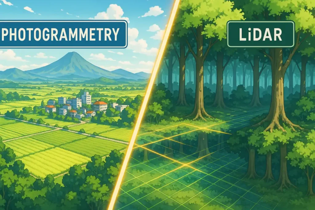 drone photogrametry vs lidar drone kamera